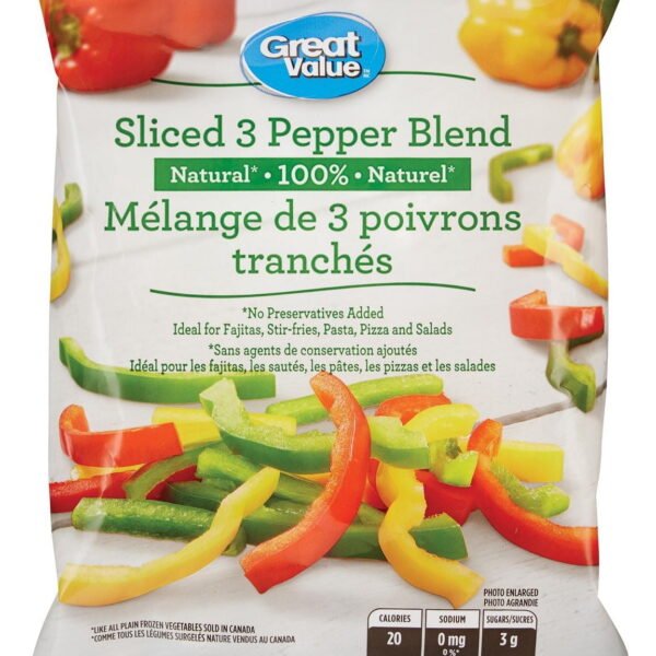 Great Value Natural Sliced 3 Pepper Blend. 500 g