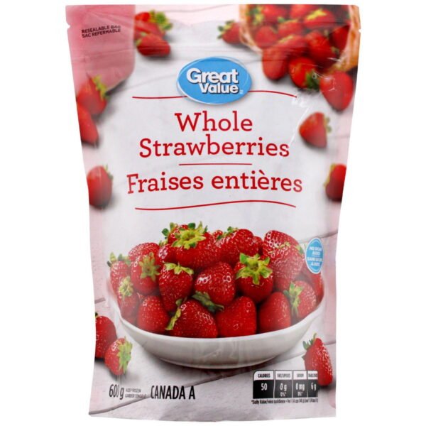 Great Value Frozen Strawberries. 1 lb